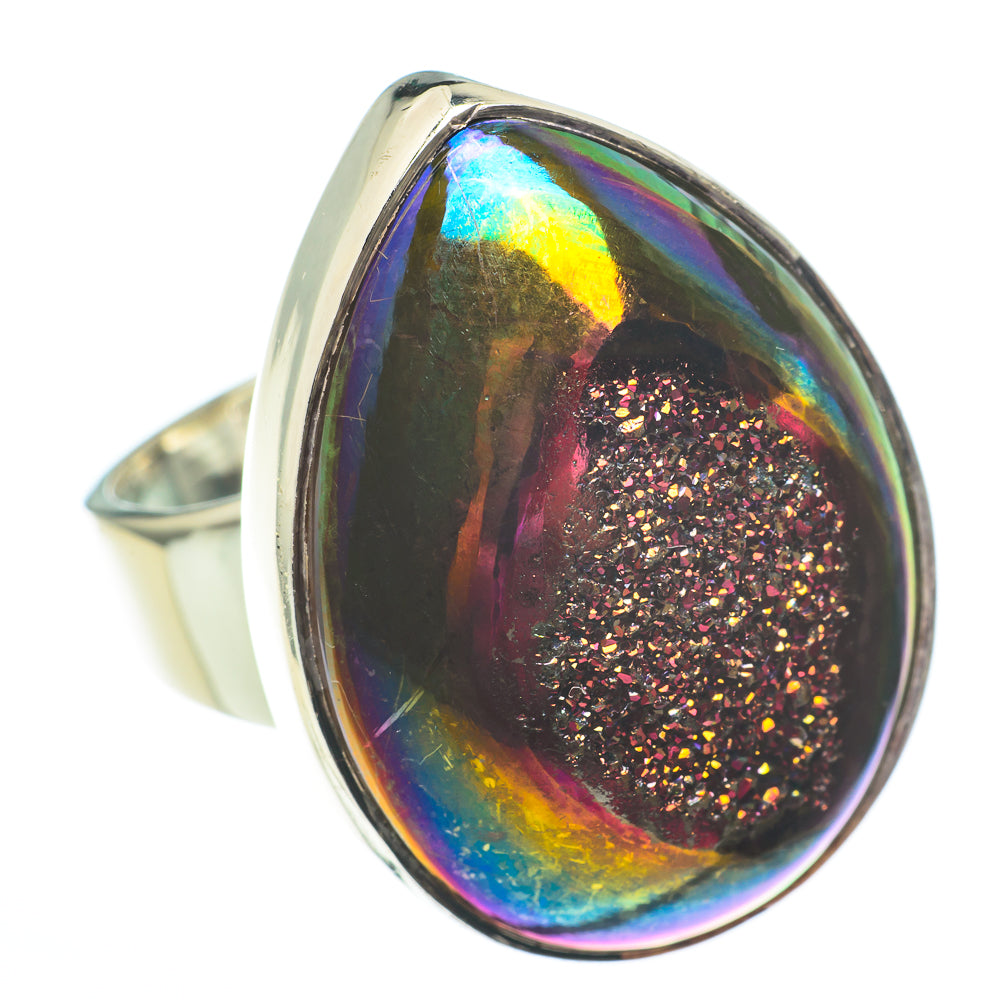 Titanium Druzy Rings handcrafted by Ana Silver Co - RING61407