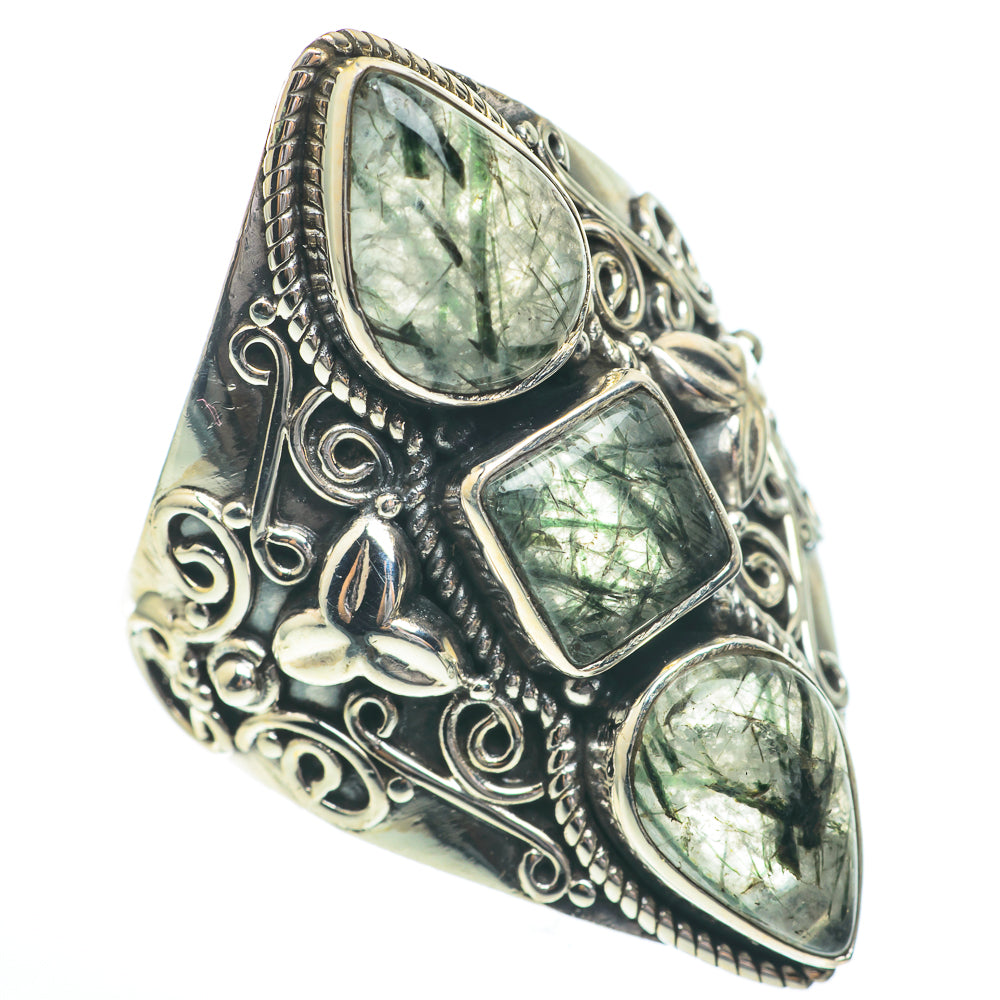 Tourmalinated Quartz Rings handcrafted by Ana Silver Co - RING61411