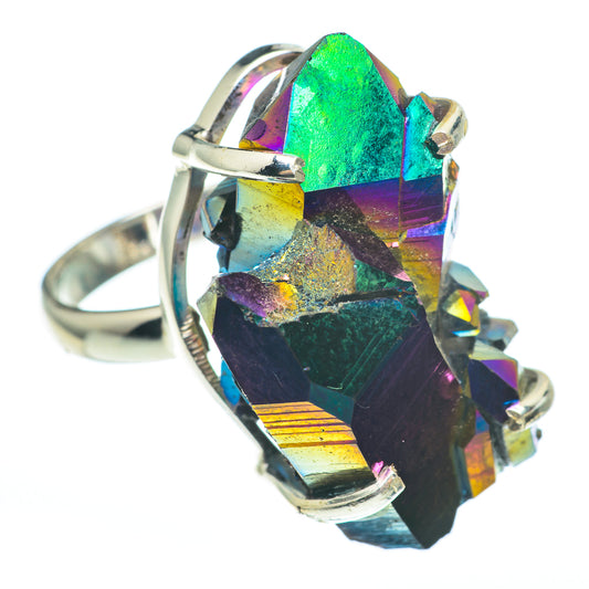 Titanium Sunshine Druzy Rings handcrafted by Ana Silver Co - RING61416