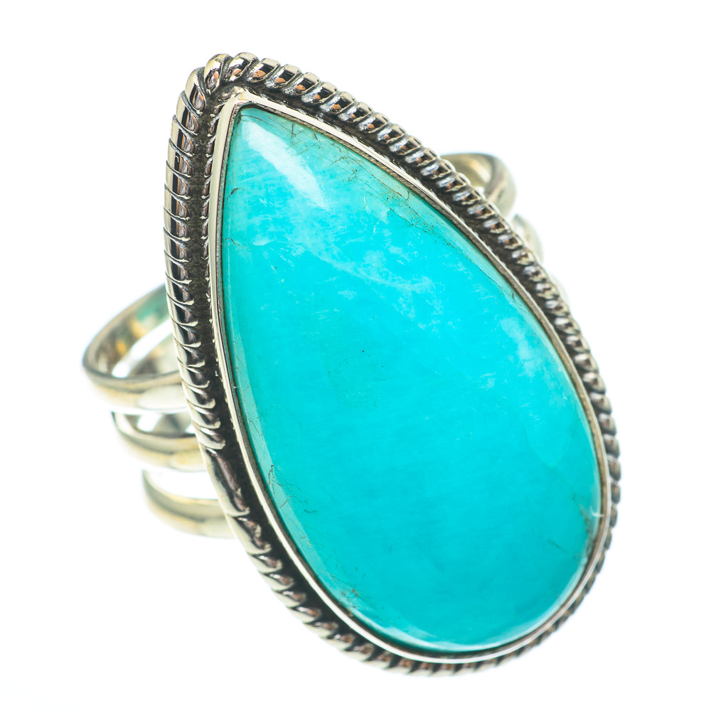 Peruvian Amazonite Rings handcrafted by Ana Silver Co - RING61422