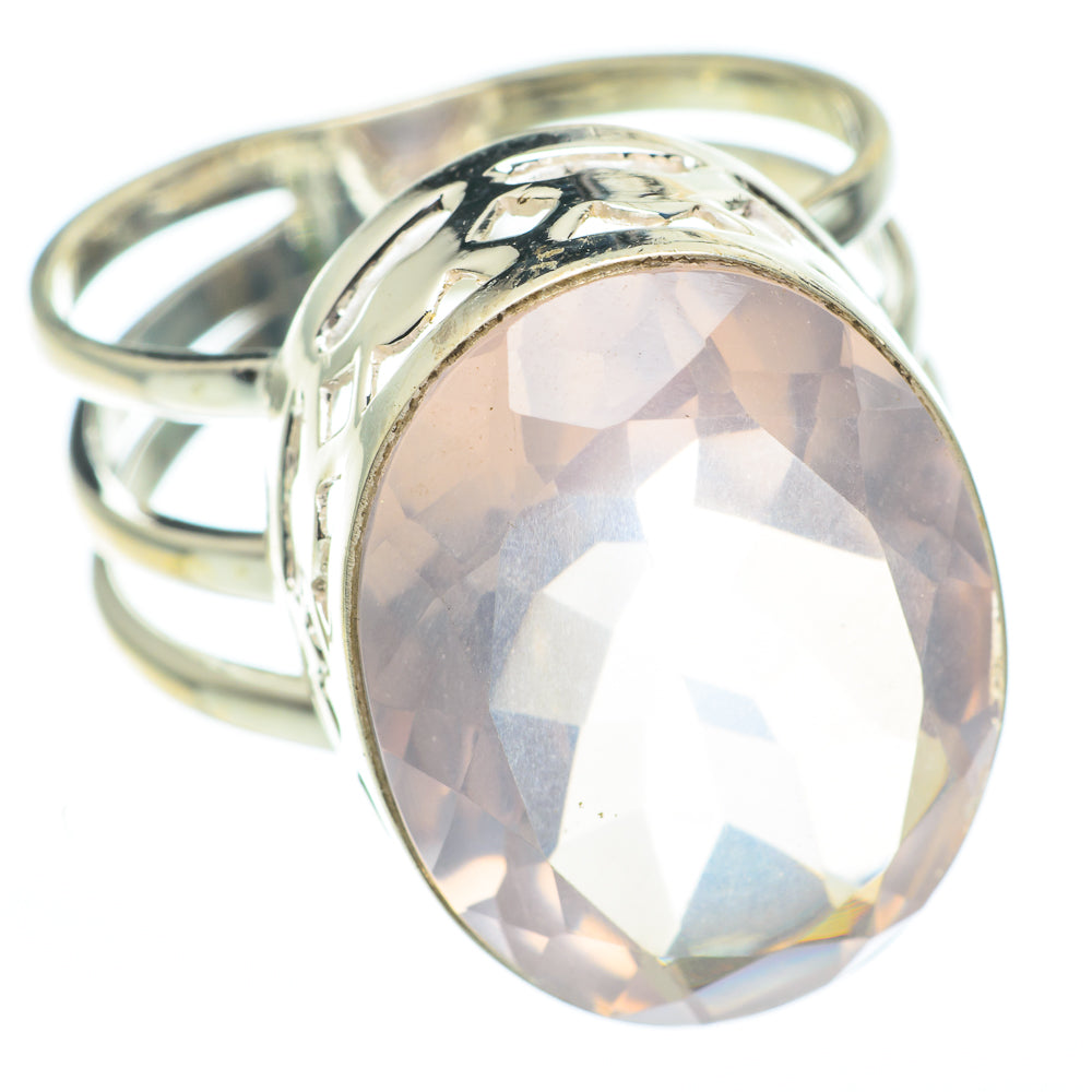 Rose Quartz Rings handcrafted by Ana Silver Co - RING61435