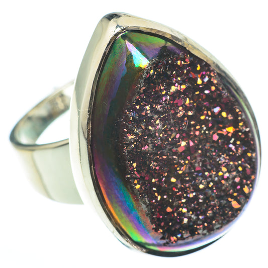 Titanium Druzy Rings handcrafted by Ana Silver Co - RING61436