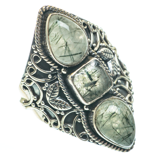 Tourmalinated Quartz Rings handcrafted by Ana Silver Co - RING61442