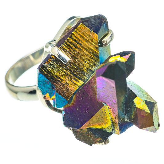 Titanium Sunshine Druzy Rings handcrafted by Ana Silver Co - RING61443