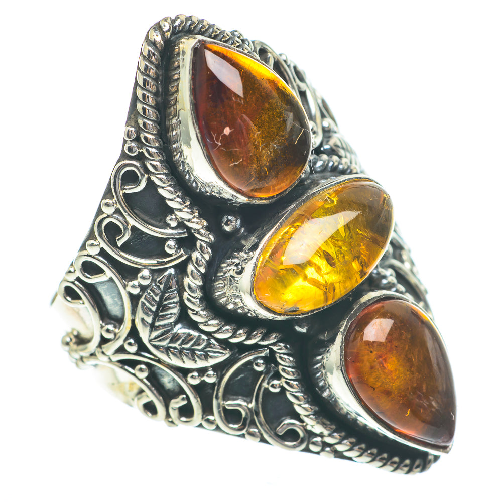 Baltic Amber Rings handcrafted by Ana Silver Co - RING61458