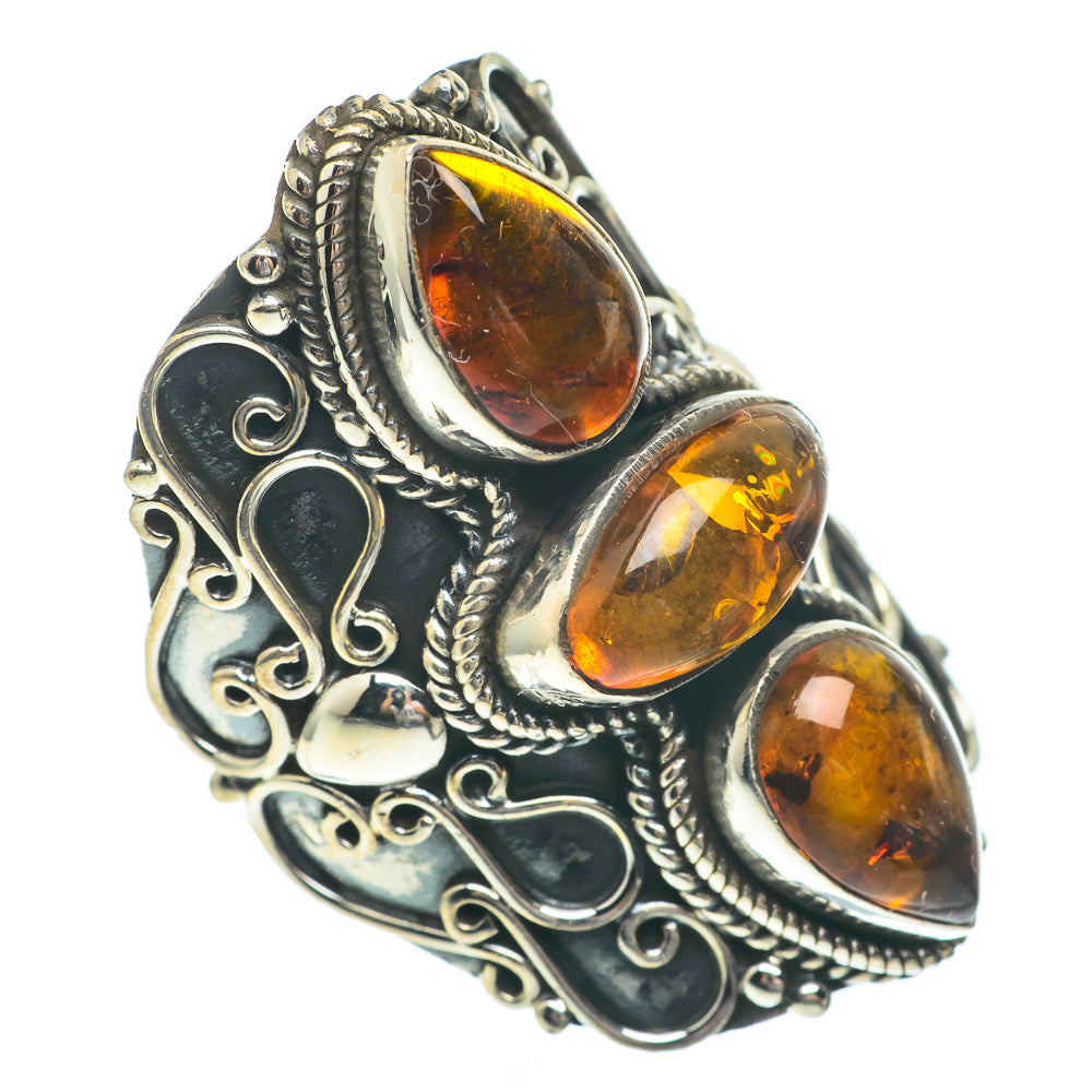 Baltic Amber Rings handcrafted by Ana Silver Co - RING61459