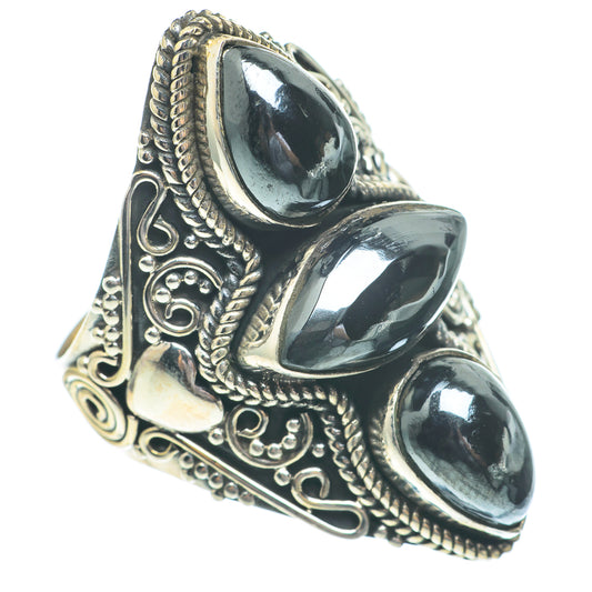 Hematite Rings handcrafted by Ana Silver Co - RING61472