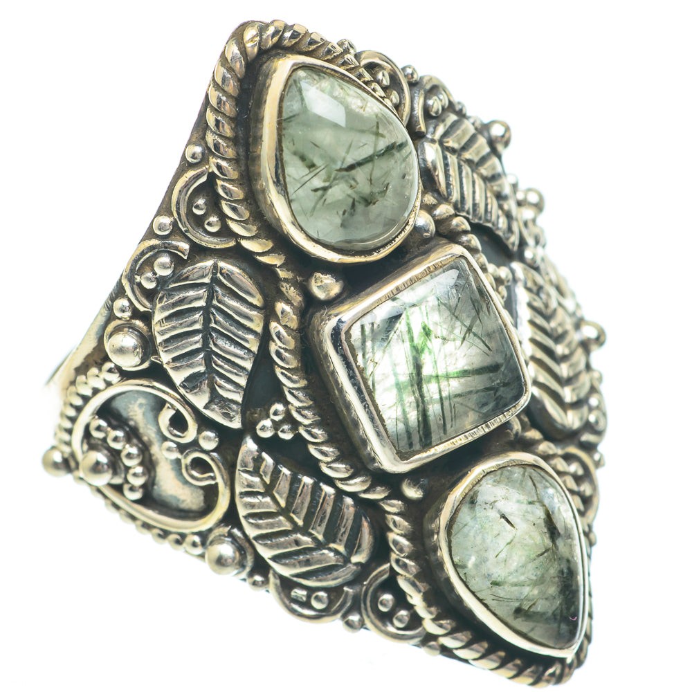 Tourmalinated Quartz Rings handcrafted by Ana Silver Co - RING61487