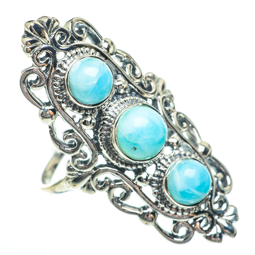 Larimar Rings handcrafted by Ana Silver Co - RING61493