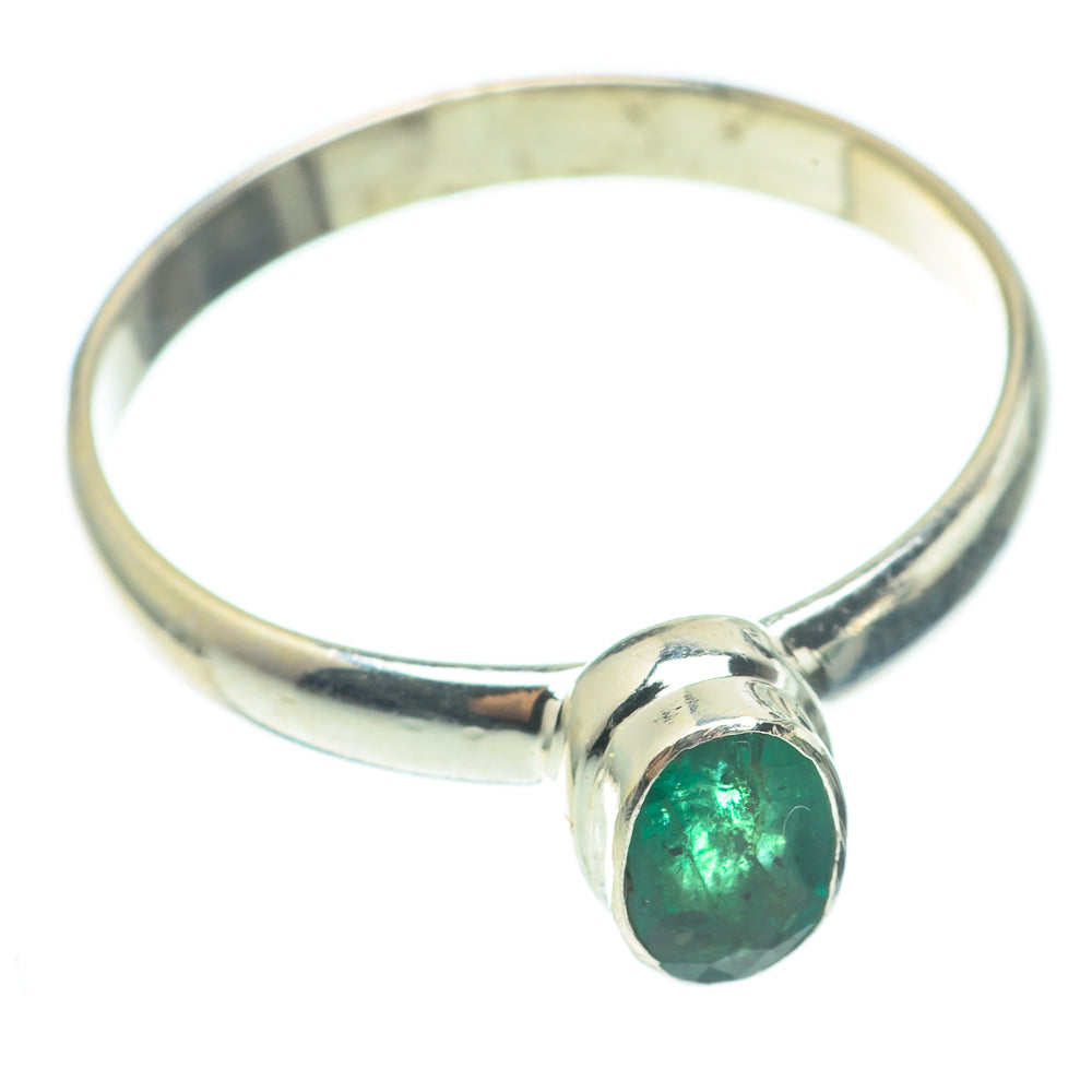 Zambian Emerald Rings handcrafted by Ana Silver Co - RING61496