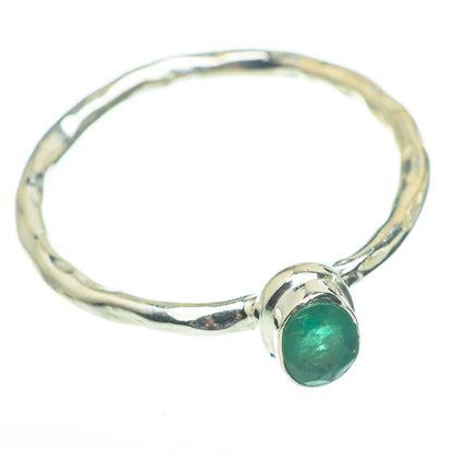 Zambian Emerald Rings handcrafted by Ana Silver Co - RING61508