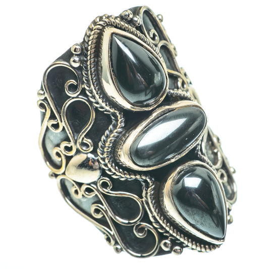 Hematite Rings handcrafted by Ana Silver Co - RING61512