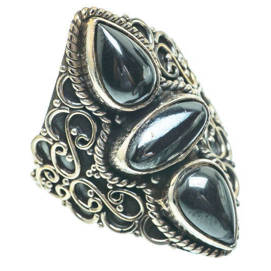 Hematite Rings handcrafted by Ana Silver Co - RING61517