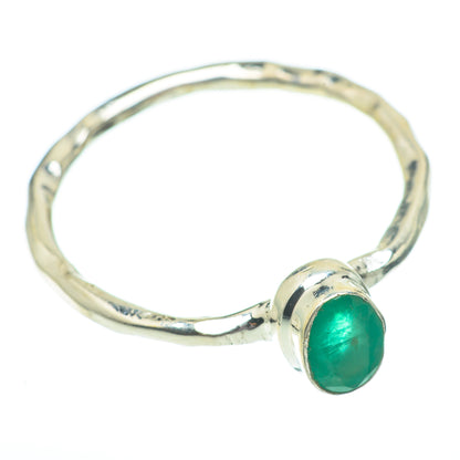 Zambian Emerald Rings handcrafted by Ana Silver Co - RING61522