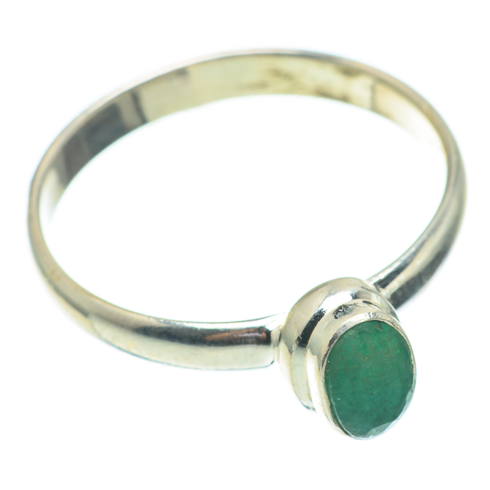 Zambian Emerald Rings handcrafted by Ana Silver Co - RING61523