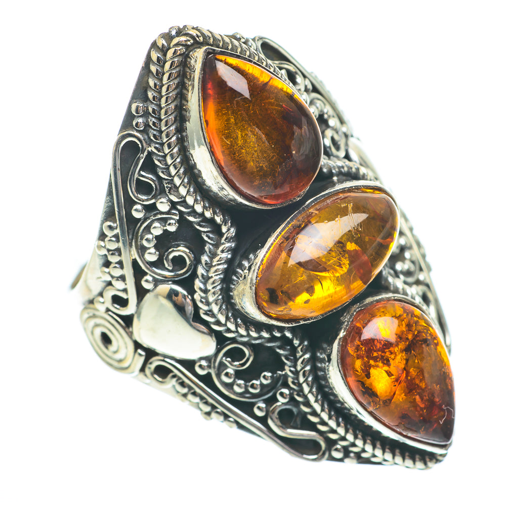 Baltic Amber Rings handcrafted by Ana Silver Co - RING61526