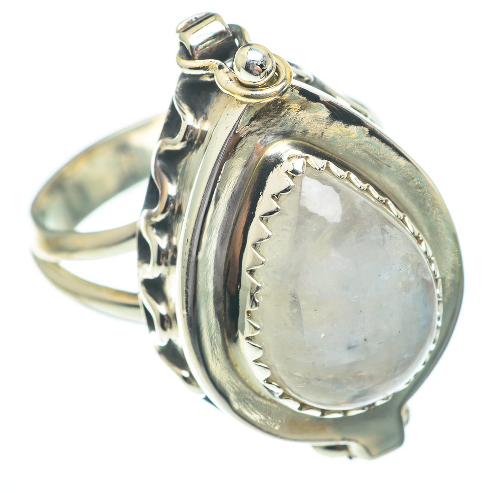 Rainbow Moonstone Rings handcrafted by Ana Silver Co - RING61534