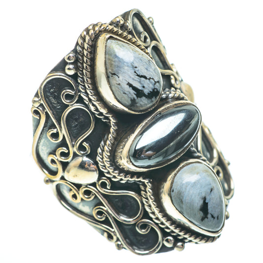 Hematite Rings handcrafted by Ana Silver Co - RING61540
