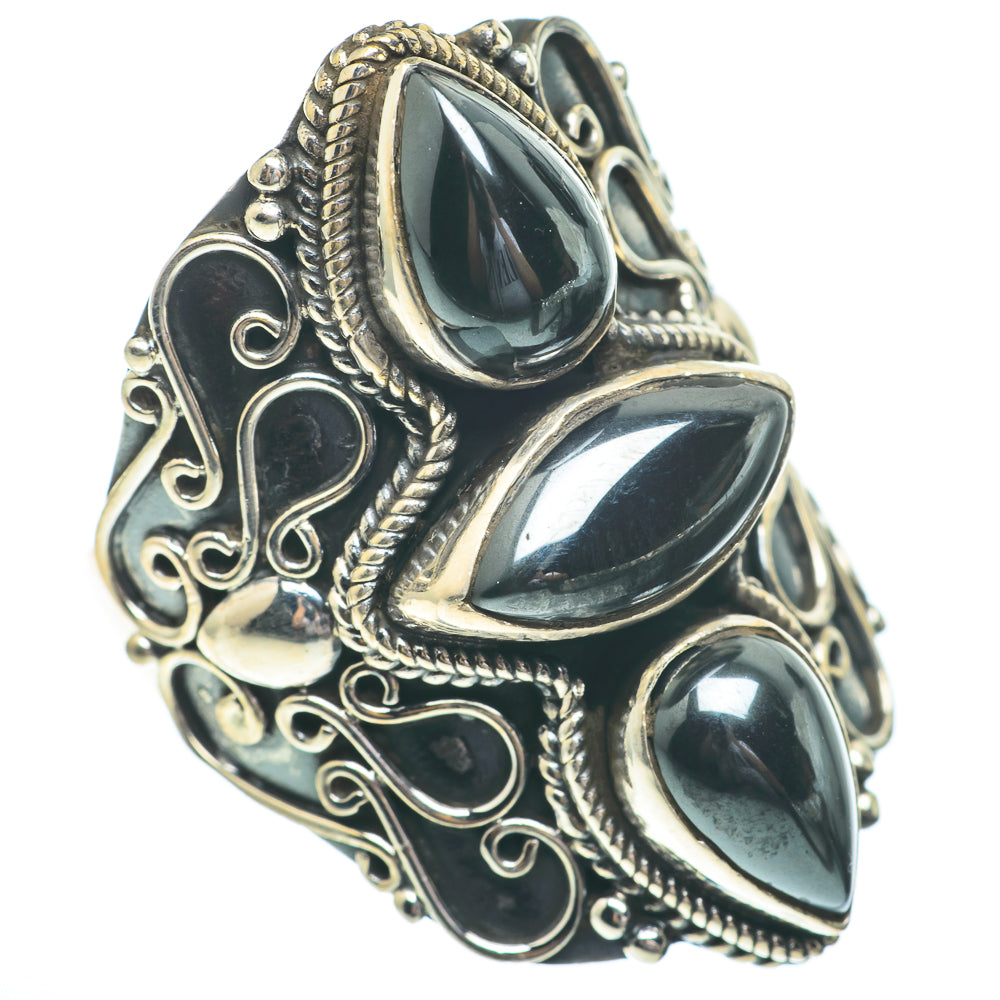Hematite Rings handcrafted by Ana Silver Co - RING61541