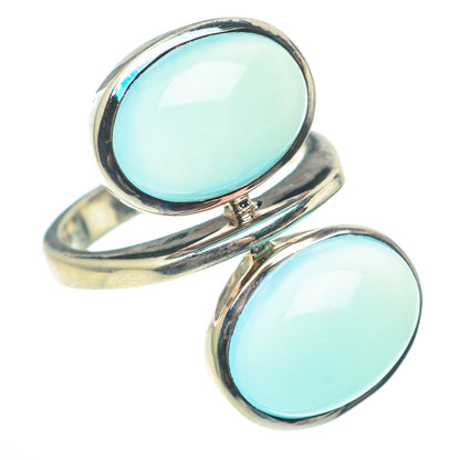 Aqua Chalcedony Rings handcrafted by Ana Silver Co - RING61542