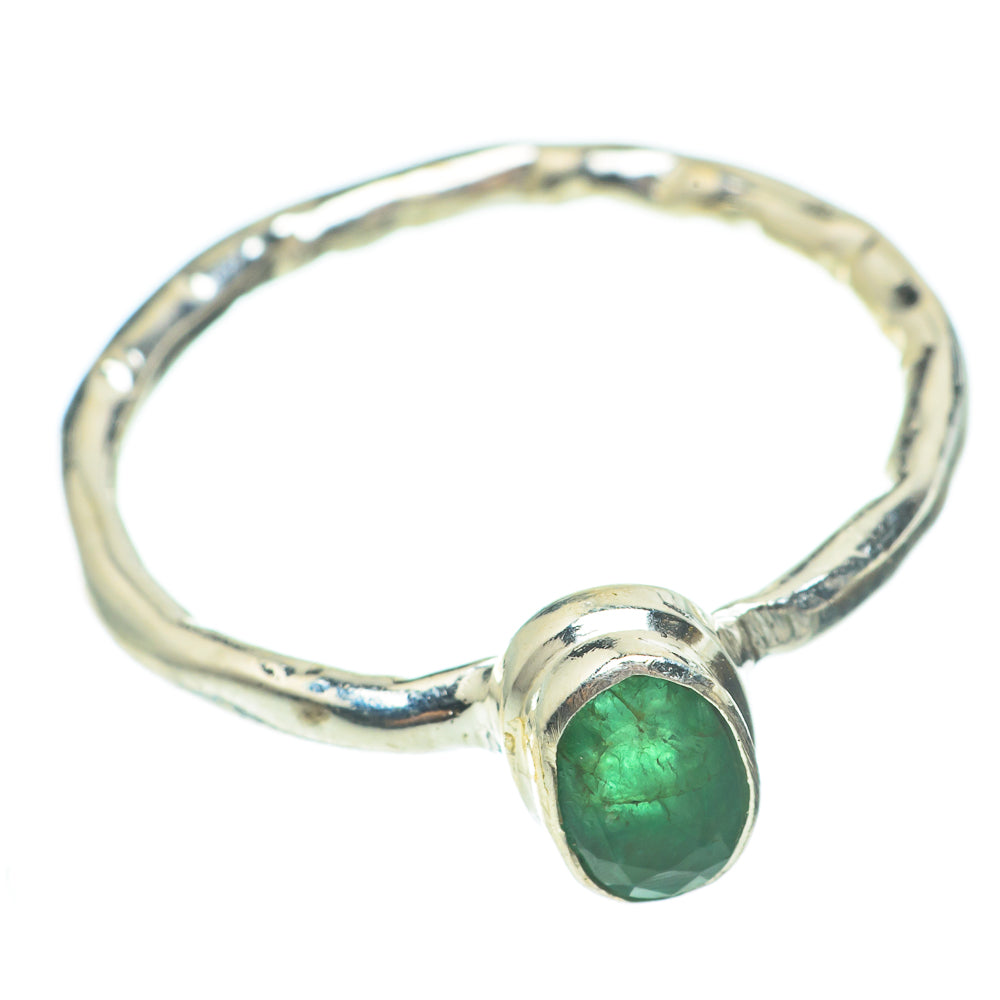 Zambian Emerald Rings handcrafted by Ana Silver Co - RING61549