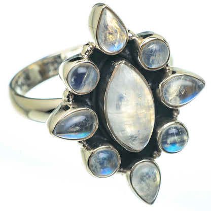 Rainbow Moonstone Rings handcrafted by Ana Silver Co - RING61570