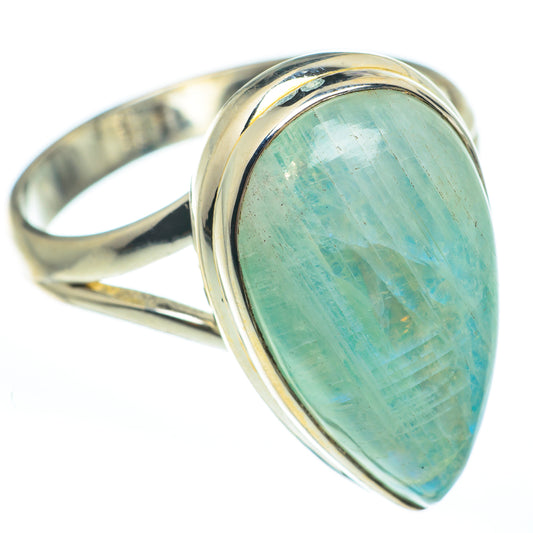 Green Moonstone Rings handcrafted by Ana Silver Co - RING61660
