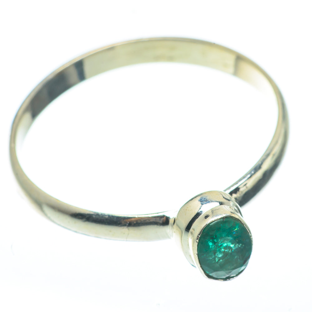 Zambian Emerald Rings handcrafted by Ana Silver Co - RING61708