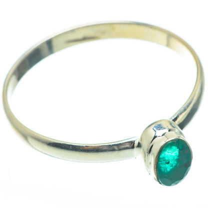 Zambian Emerald Rings handcrafted by Ana Silver Co - RING61730