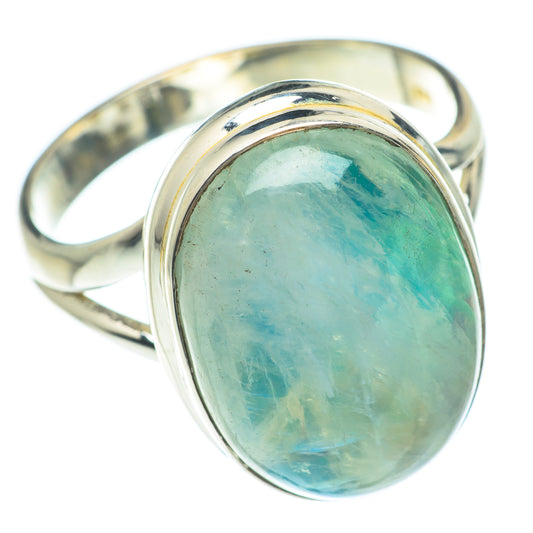 Green Moonstone Rings handcrafted by Ana Silver Co - RING61817