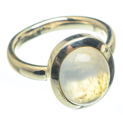 Rainbow Moonstone Rings handcrafted by Ana Silver Co - RING61826