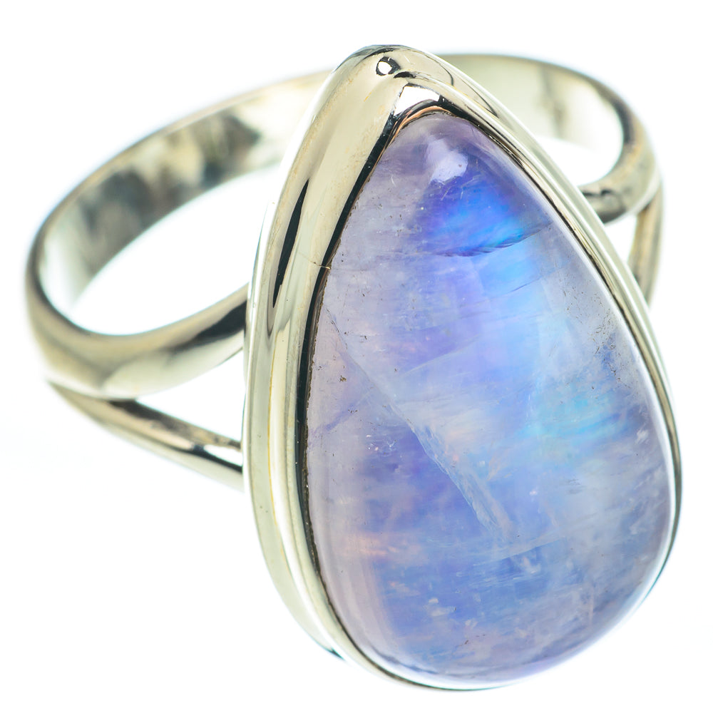Rainbow Moonstone Rings handcrafted by Ana Silver Co - RING61838