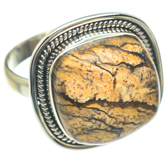 Picture Jasper Rings handcrafted by Ana Silver Co - RING61855