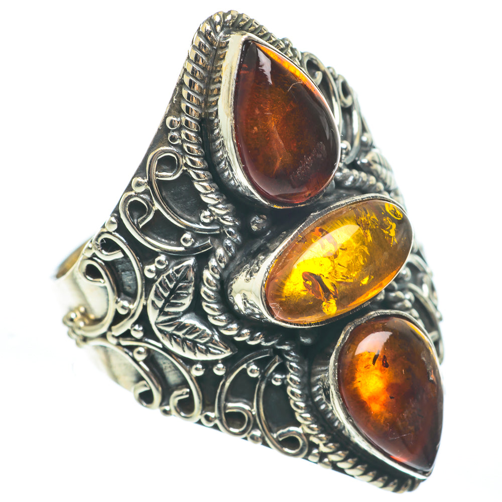 Baltic Amber Rings handcrafted by Ana Silver Co - RING61857