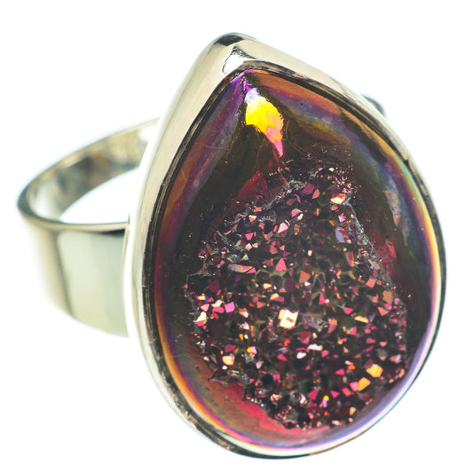 Titanium Druzy Rings handcrafted by Ana Silver Co - RING61861