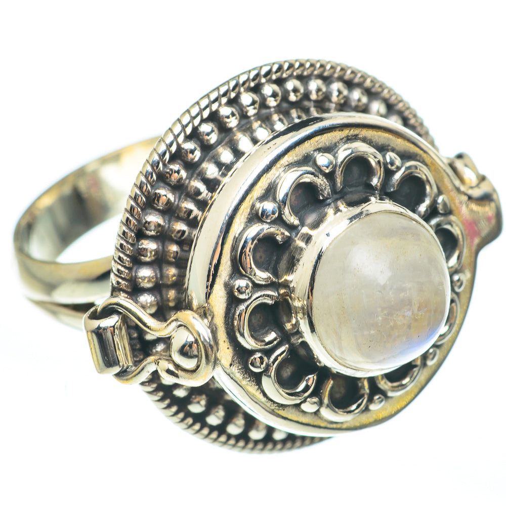 Rainbow Moonstone Rings handcrafted by Ana Silver Co - RING61865