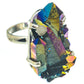 Titanium Sunshine Druzy Rings handcrafted by Ana Silver Co - RING61870