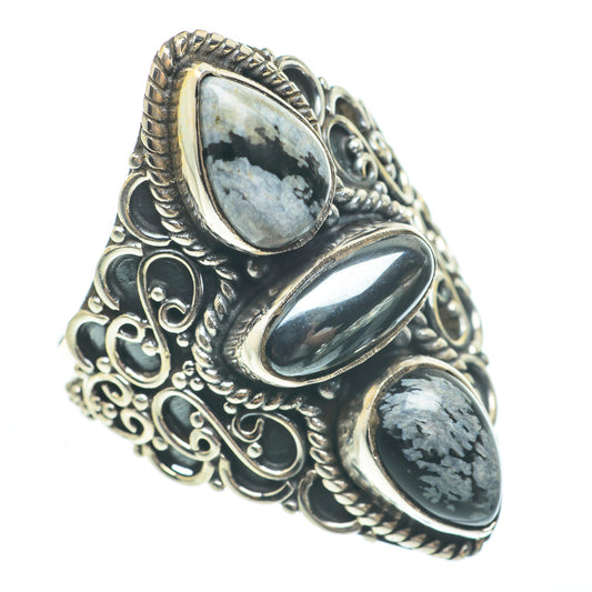 Hematite Rings handcrafted by Ana Silver Co - RING61874