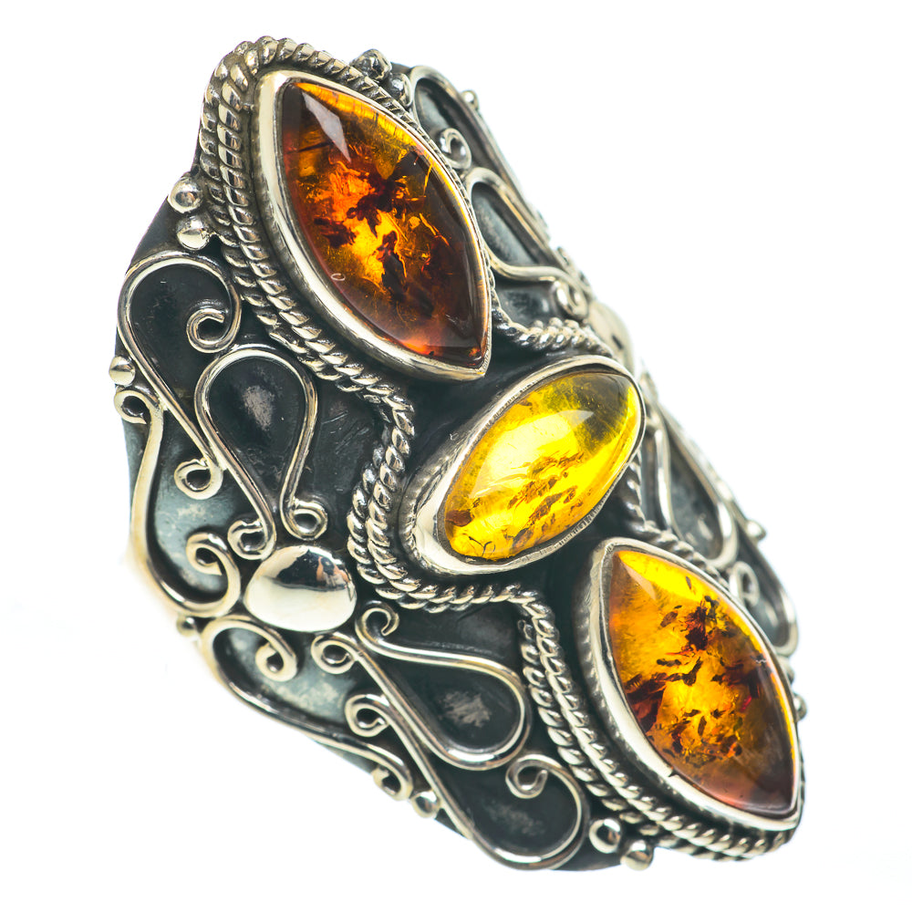 Baltic Amber Rings handcrafted by Ana Silver Co - RING61886