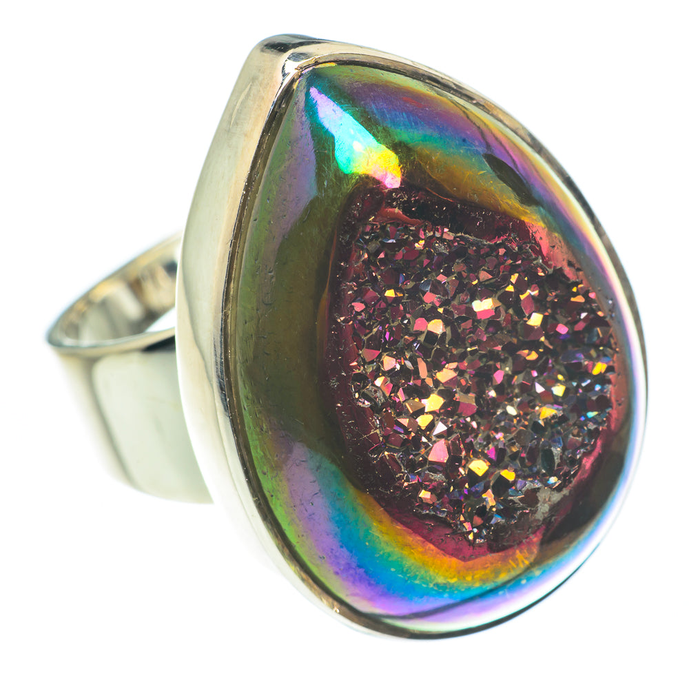 Titanium Druzy Rings handcrafted by Ana Silver Co - RING61890