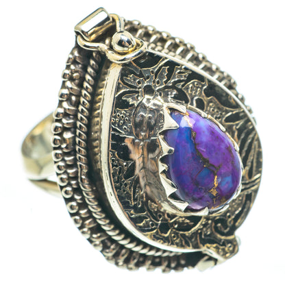 Purple Copper Composite Turquoise Rings handcrafted by Ana Silver Co - RING61891