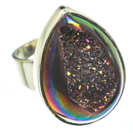 Titanium Druzy Rings handcrafted by Ana Silver Co - RING61913