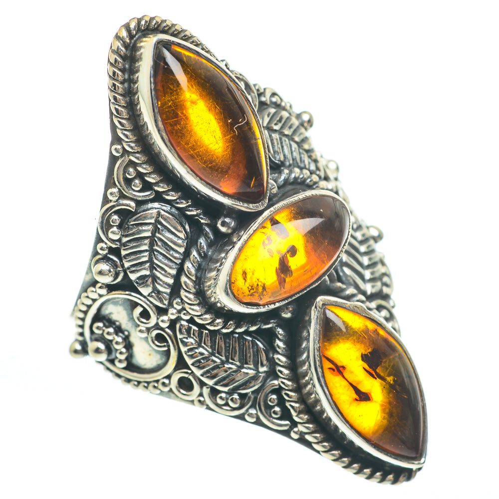 Baltic Amber Rings handcrafted by Ana Silver Co - RING61934
