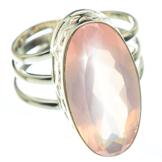 Rose Quartz Rings handcrafted by Ana Silver Co - RING61935