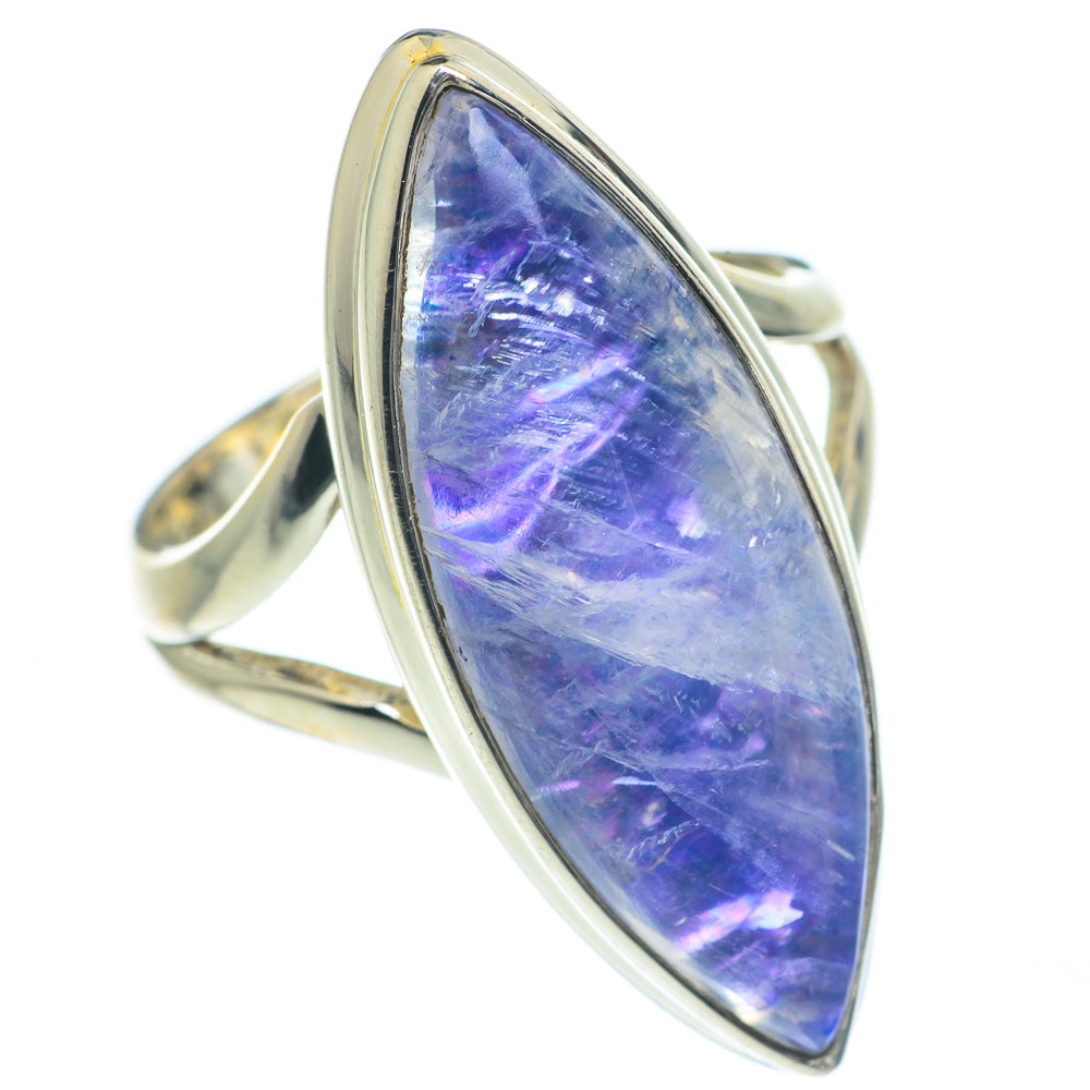 Rainbow Moonstone Rings handcrafted by Ana Silver Co - RING62006