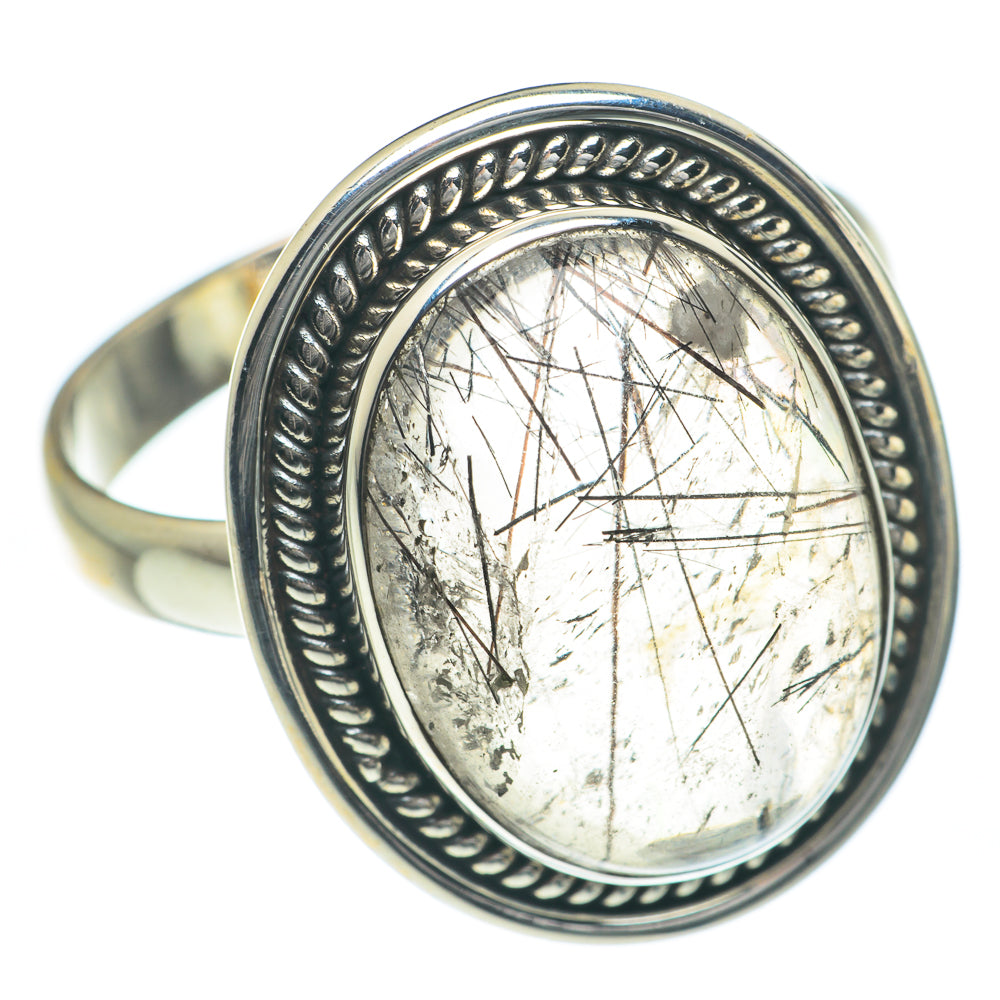 Tourmalinated Quartz Rings handcrafted by Ana Silver Co - RING62010