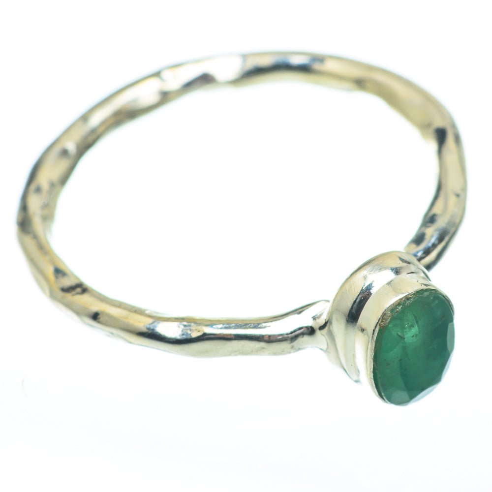 Zambian Emerald Rings handcrafted by Ana Silver Co - RING62023