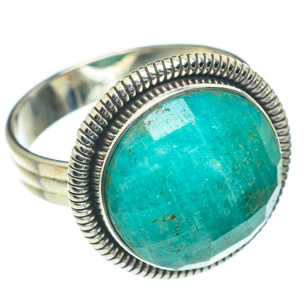 Peruvian Amazonite Rings handcrafted by Ana Silver Co - RING62025