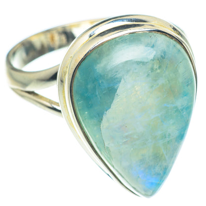 Rainbow Moonstone Rings handcrafted by Ana Silver Co - RING62093