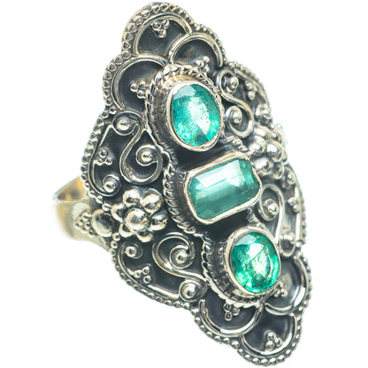Zambian Emerald Rings handcrafted by Ana Silver Co - RING62125